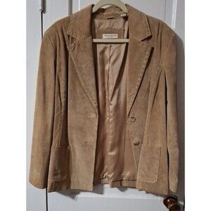 Valerie Stevens Tan Leather Blazer Jacket